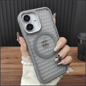 Light Gray Star Perforated MagSafe Case